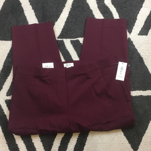 Style&Co Wine Capris NWT - Picture 3 of 5
